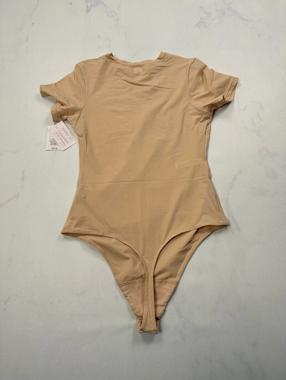 Auden Bodysuit Tan Modern Minimalist Fitted - Womens M